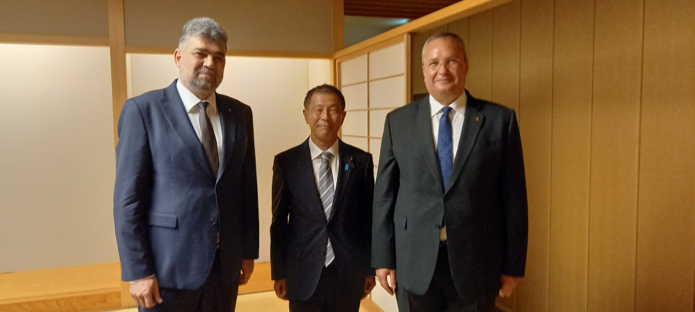 日本・ルーマニア友好議員連盟にて、ニコラエ＝ヨネル・チウカ首相、イオン＝マルチェル・チョラク下院議長と懇談会をいたしました。