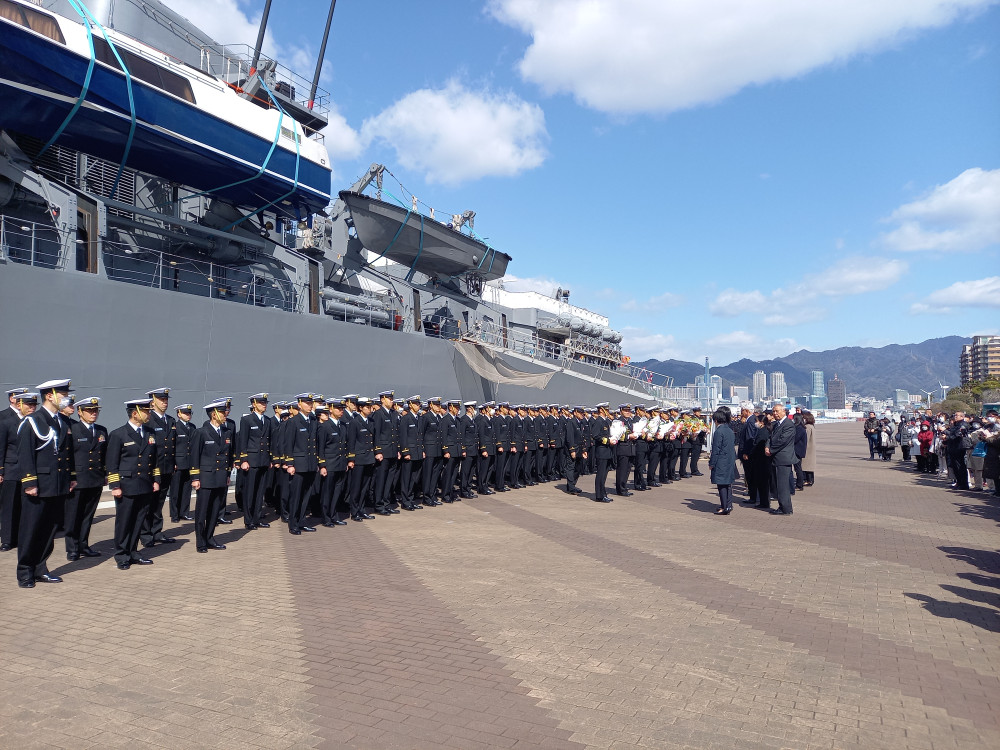 海上自衛隊 練習艦隊入港歓迎行事に出席いたしました。