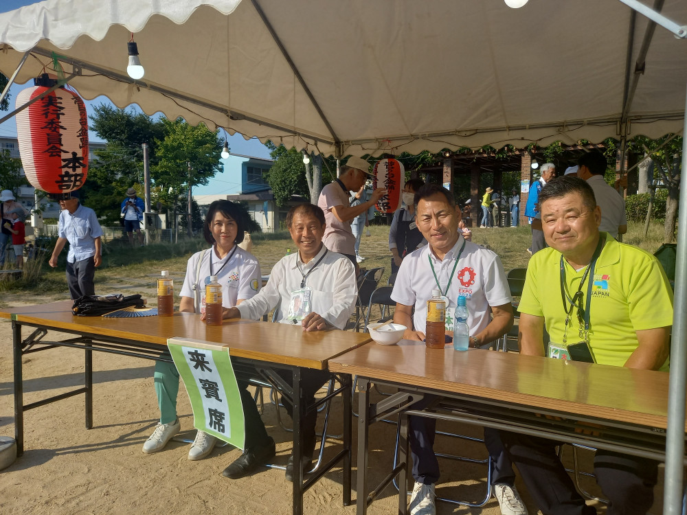 須磨区内の夏祭りでご挨拶いたしました。